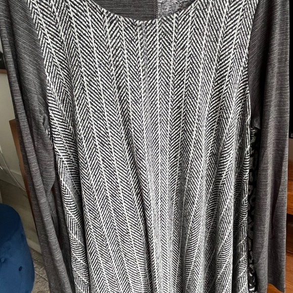 Grey dress with plaid and animal print 12-14 - Picture 5 of 16